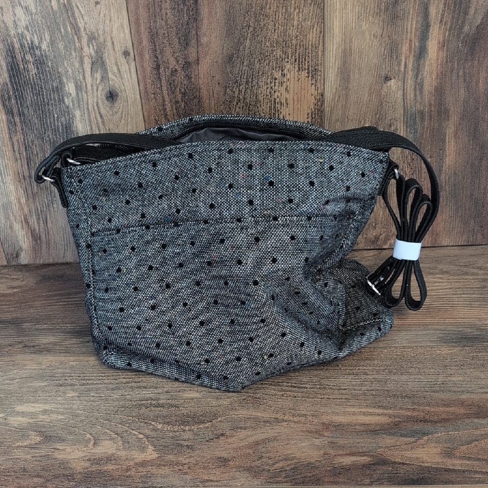 Thirty-One Elegant Black and Gray Crossbody Hand Bag
